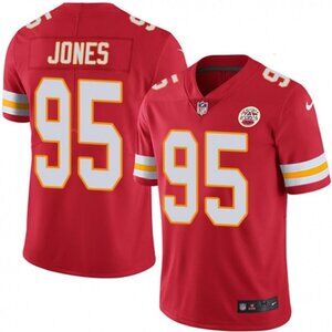 Mens Youths Kids Womens 95 Chris Jones Red Stitched Jersey